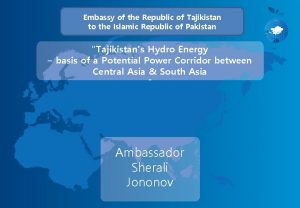 Embassy of the Republic of Tajikistan to the