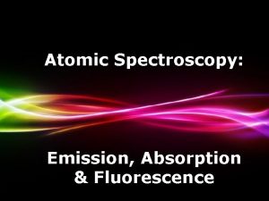 Atomic Spectroscopy Emission Absorption Fluorescence Powerpoint Templates Page