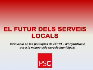 Innovaci en les poltiques de RRHH i dorganitzaci