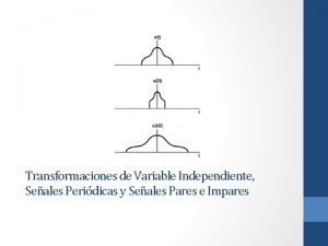 Transformaciones de Variable Independiente Seales Peridicas y Seales