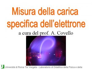 a cura del prof A Covello Universit di