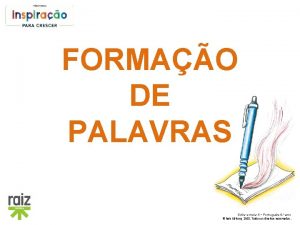 FORMAO DE PALAVRAS Volta e meia 6 Portugus