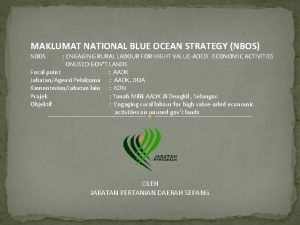 MAKLUMAT NATIONAL BLUE OCEAN STRATEGY NBOS NBOS ENGAGING