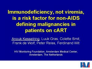 Immunodeficiency not viremia is a risk factor for