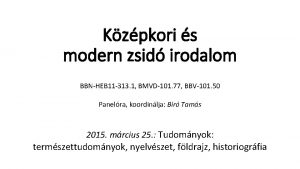 Kzpkori s modern zsid irodalom BBNHEB 11 313