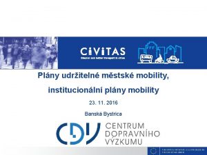 Plny udriteln mstsk mobility institucionln plny mobility 23