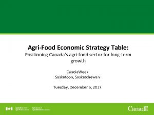 AgriFood Economic Strategy Table Positioning Canadas agrifood sector