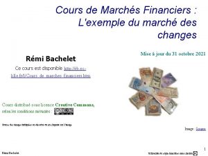 Cours de Marchs Financiers Lexemple du march des