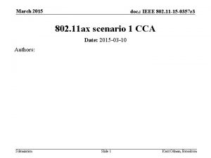 March 2015 doc IEEE 802 11 15 0357