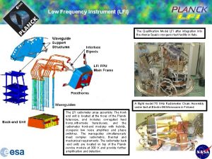 Low Frequency Instrument LFI The Qualification Model LFI