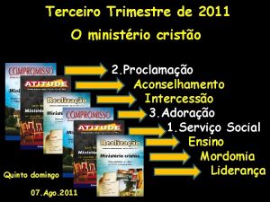 Terceiro Trimestre de 2011 O ministrio cristo Quinto