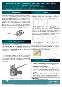 Multibody Dynamics Analysis of a High Speed Metal