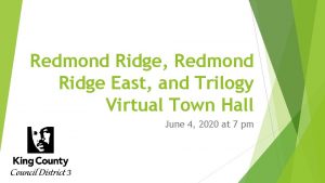 Redmond Ridge Redmond Ridge East and Trilogy Virtual