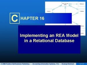 C HAPTER 16 Implementing an REA Model in