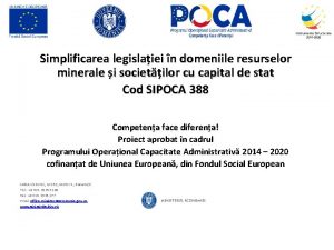 Simplificarea legislaiei n domeniile resurselor minerale i societilor