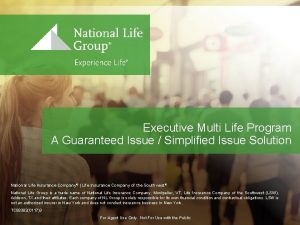 Executive Multi Life Program A Guaranteed Issue Simplified