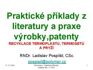 Praktick pklady z literatury a praxe vrobky patenty