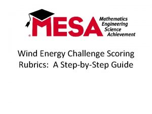 Wind Energy Challenge Scoring Rubrics A StepbyStep Guide