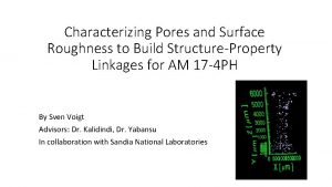 Characterizing Pores and Surface Roughness to Build StructureProperty