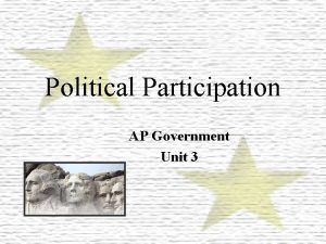 Political Participation AP Government Unit 3 Political Participation