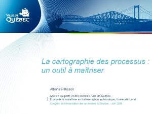 La cartographie des processus un outil matriser Albane