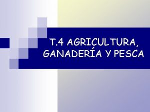 T 4 AGRICULTURA GANADERA Y PESCA Minera 1