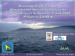 Oceanografa Fsica del Afloramiento Ibrico a la altura