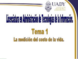 Indce de Precios de Consumo Indicador del costo