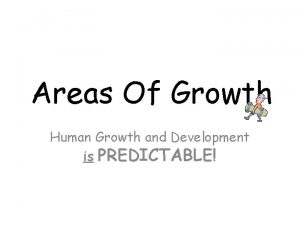 Areas Of Growth Human Growth and Development is