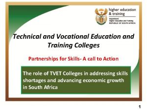 Technical and Vocational Education and Training Colleges Partnerships