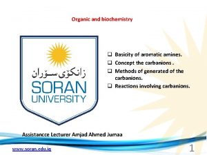 Organic and biochemistry q Basicity of aromatic amines