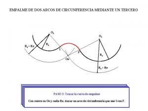 EMPALME DE DOS ARCOS DE CIRCUNFERENCIA MEDIANTE UN