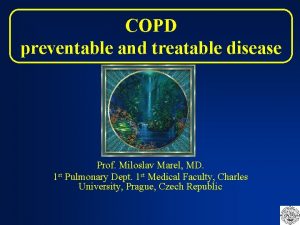 COPD preventable and treatable disease Prof Miloslav Marel
