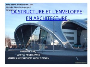 1re anne architecture LMD Module Thorie du projet