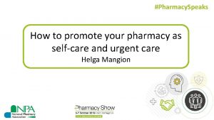 Pharmacy Speaks How to promote your pharmacy as