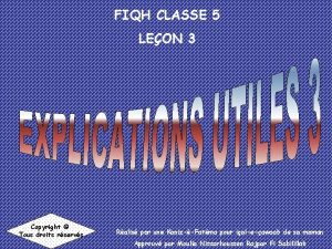 FIQH CLASSE 5 LEON 3 Copyright Tous droits