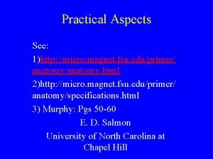 Practical Aspects See 1http micro magnet fsu eduprimer