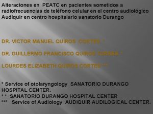 Alteraciones en PEATC en pacientes sometidos a radiofrecuencias