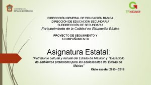 DIRECCCIN GENERAL DE EDUCACIN BSICA DIRECCIN DE EDUCACIN