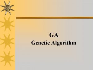 GA Genetic Algorithm Genetic Algorithm Introduction Algorithm GA
