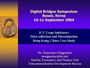 Digital Bridges Symposium Busan Korea 10 11 September