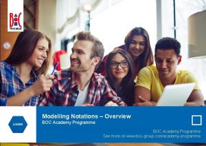 Modelling Notations Overview BOC Academy Programme BOC Academy