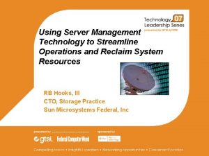 Using Server Management Technology to Streamline Operations and