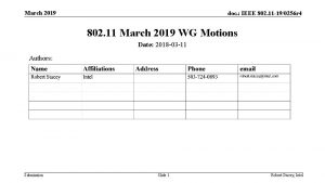 March 2019 doc IEEE 802 11 190256 r