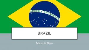 BRAZIL By Lucas Mc Gibney MAP OF BRAZIL