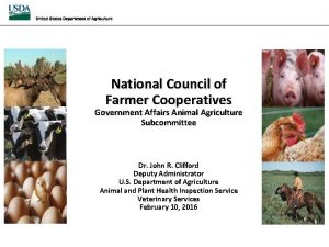 National Council of Farmer Cooperatives Government Affairs Animal