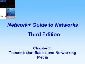 Network Guide to Networks Third Edition Chapter 3