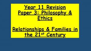 Year 11 Revision Paper 3 Philosophy Ethics Relationships