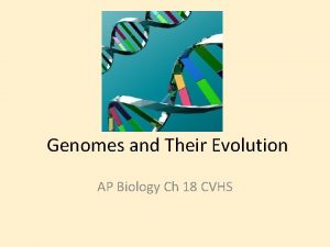 Genomes and Their Evolution AP Biology Ch 18