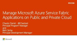 Microservices platform requirements Azure Service Fabric Dev Box